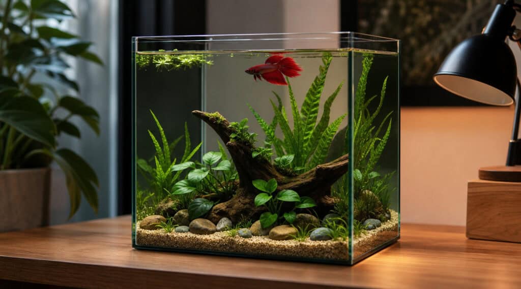 5 gallon planted betta tank setup featured